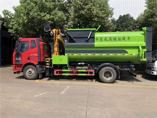 解放J6L吊装压缩垃圾车（12方）